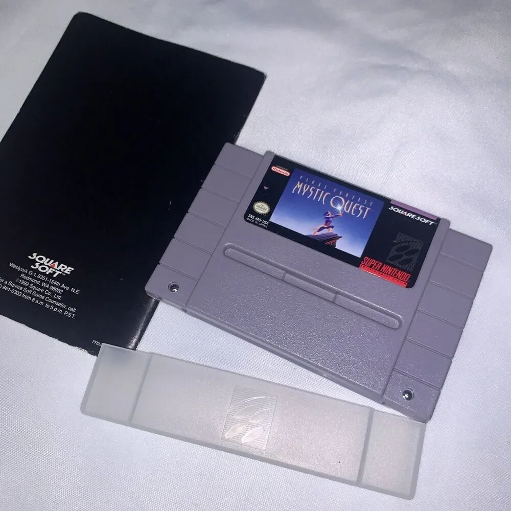 vintage video game Super Nintendo SNES Final Fantasy Mystic Quest CIB /booklet